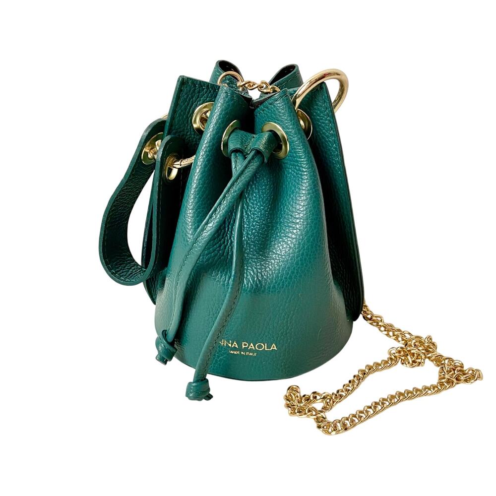 Anna Paola Leather Bucket Bag